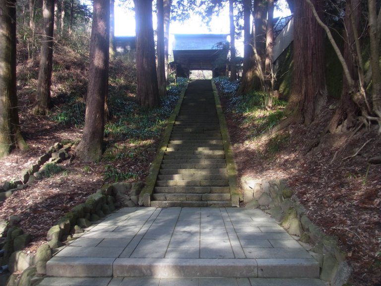 安楽寺の石段画像